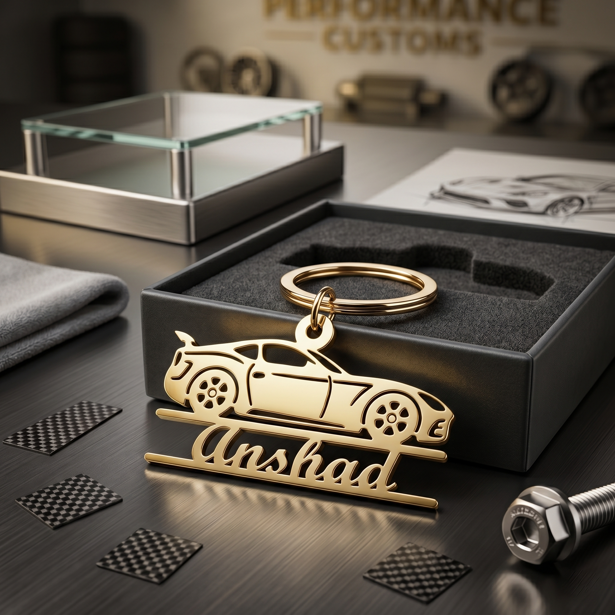 Customized Keychain SS Electroplated