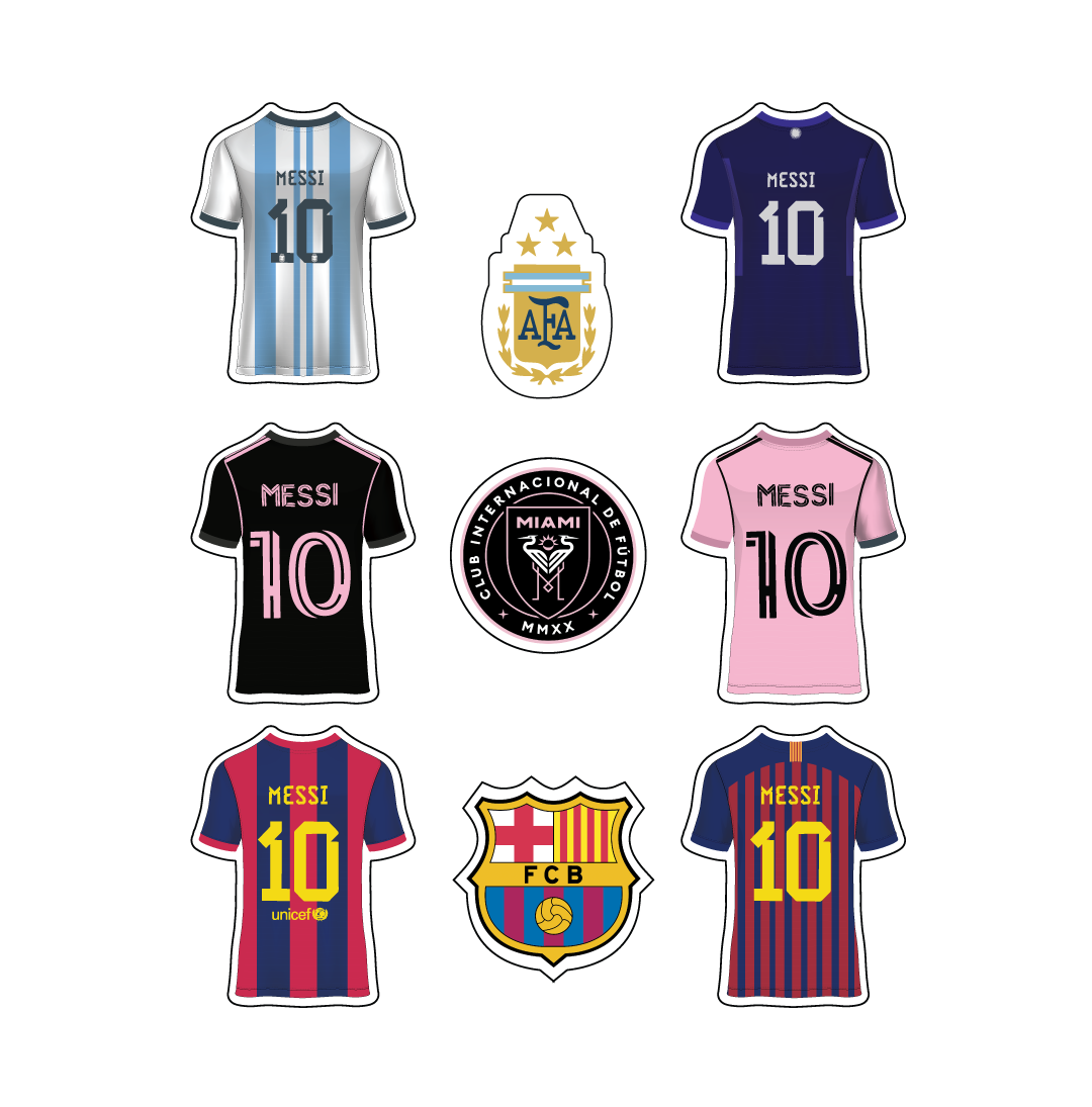 Messi Acrylic Cut-Out Collectible – UV Printed Jersey Designs - View 1