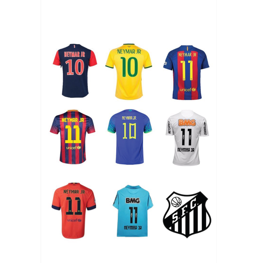 Neymar JR Acrylic Cut-Out Collectible – UV Printed Jersey Designs - View 1