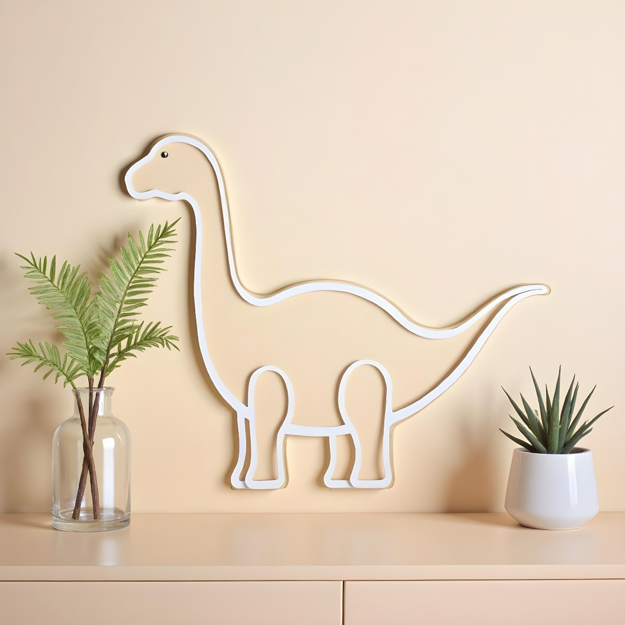 Brontosaurus Neon Wall Art (30cm x 37cm)