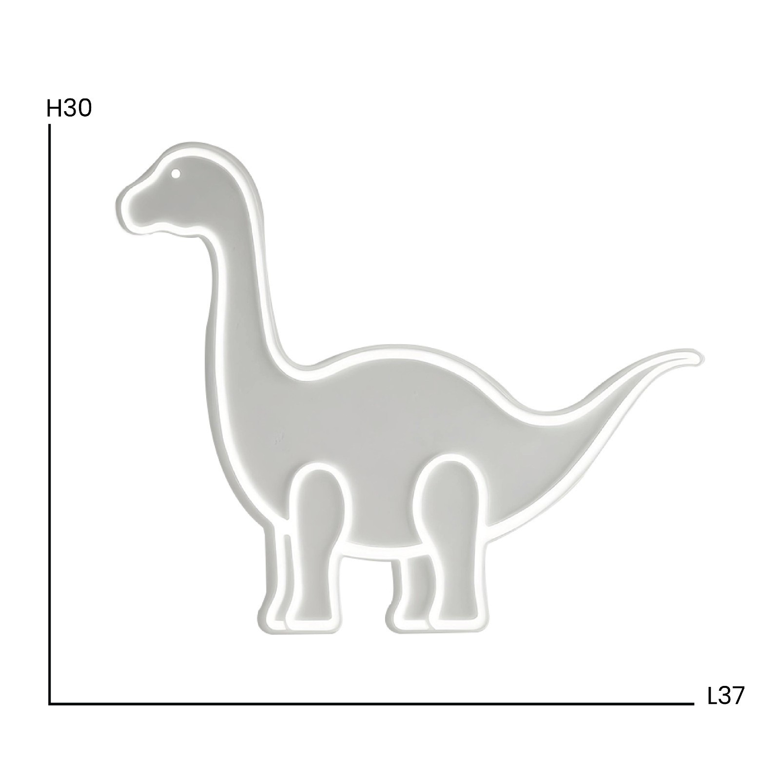 Brontosaurus Neon Wall Art (30cm x 37cm) thumbnail 2