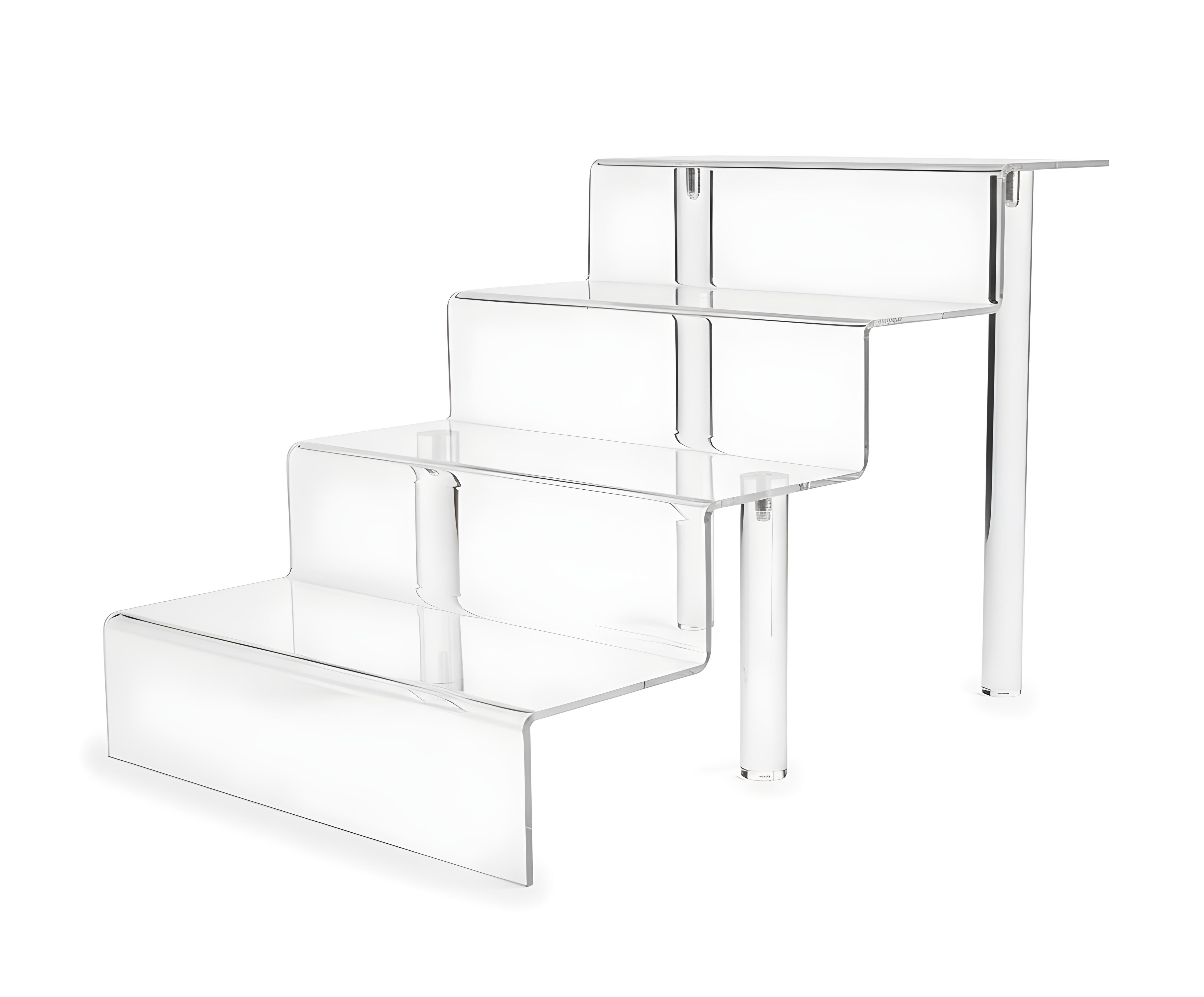 4-Tier Clear Acrylic Display Riser Shelf - View 1