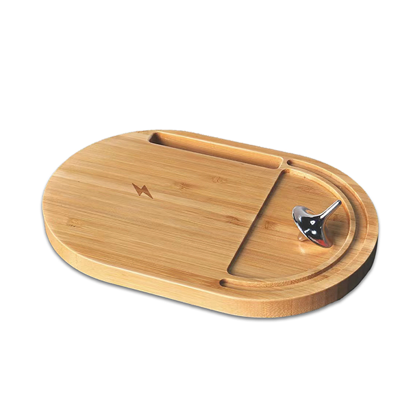 ANTI-STRESS WIRELESS – Bamboo Wireless Desktop Spinner with 15W Charging Capability