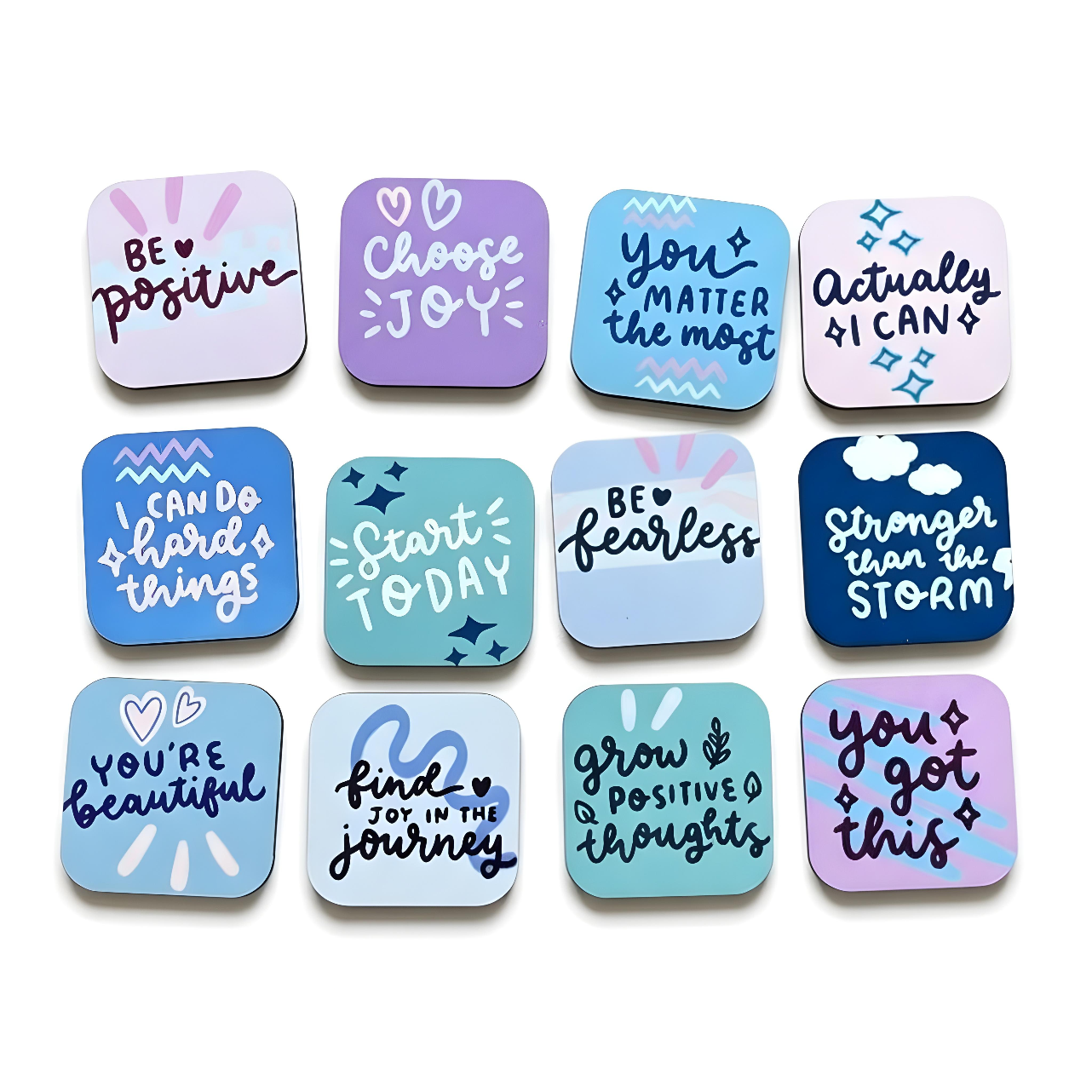 Decorative Fridge Magnets – Stylish & Functional Refrigerator Accessories (pack of 12, 3x3 cm each) - View 1