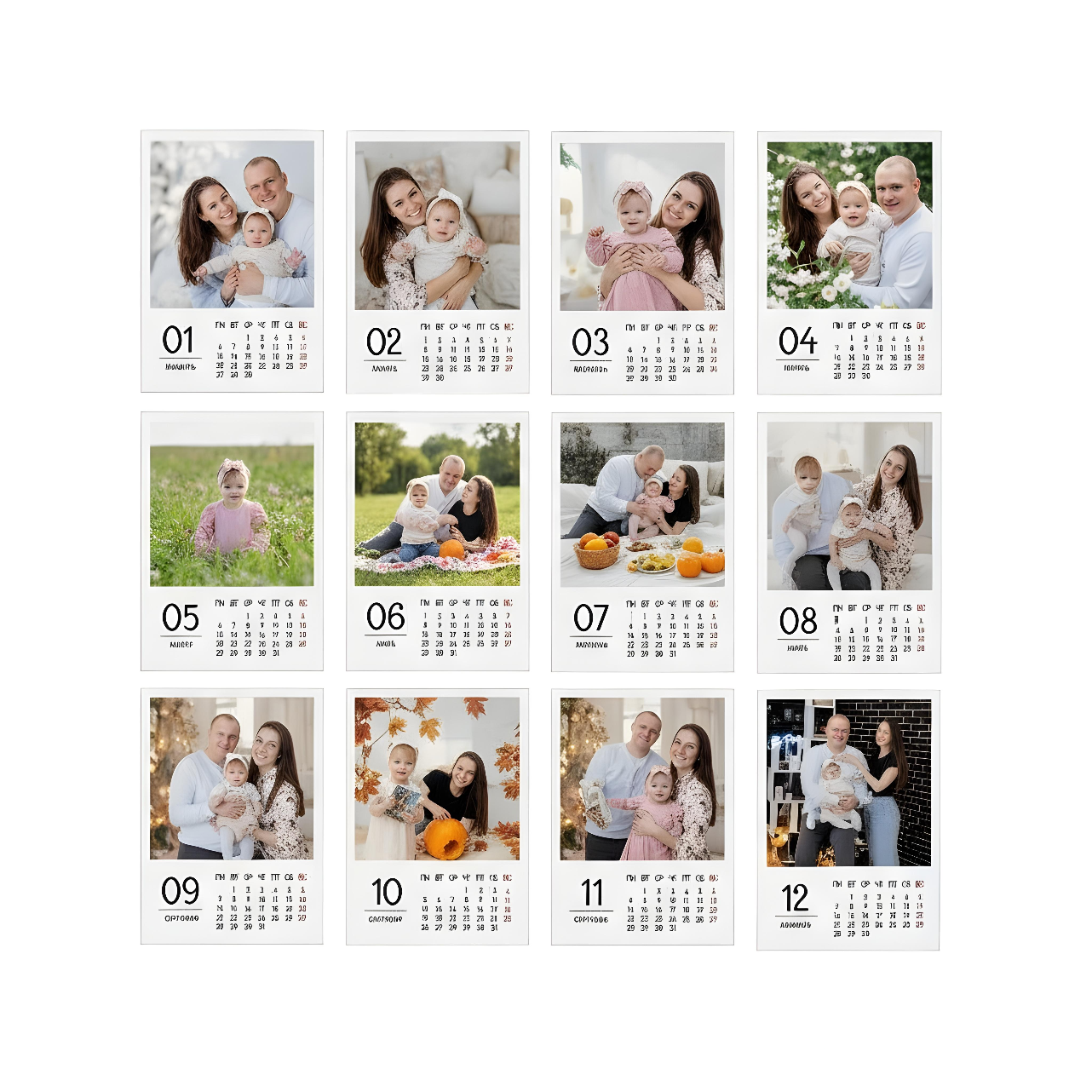 Family Moments Fridge Magnet Calendar thumbnail 2