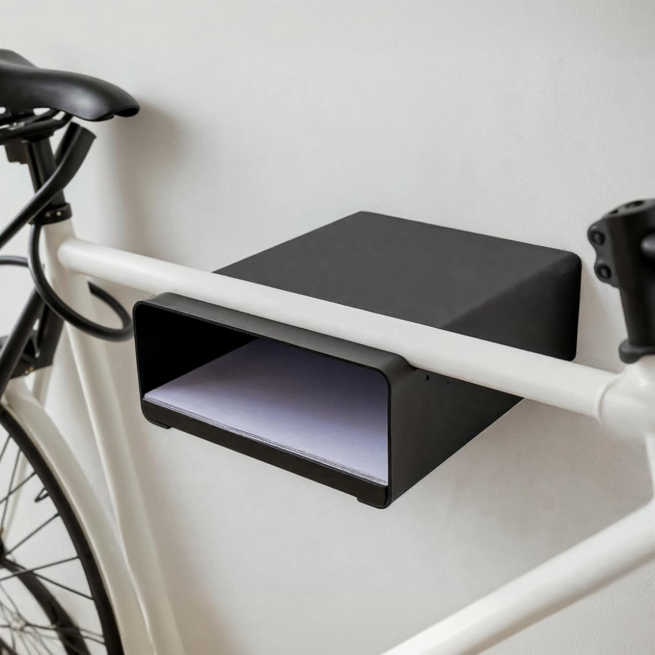 Custom Bicycle Rack – Metal Wall Mounted Multi-Function Storage Holder with Helmet, Key & Lock Hooks thumbnail 2