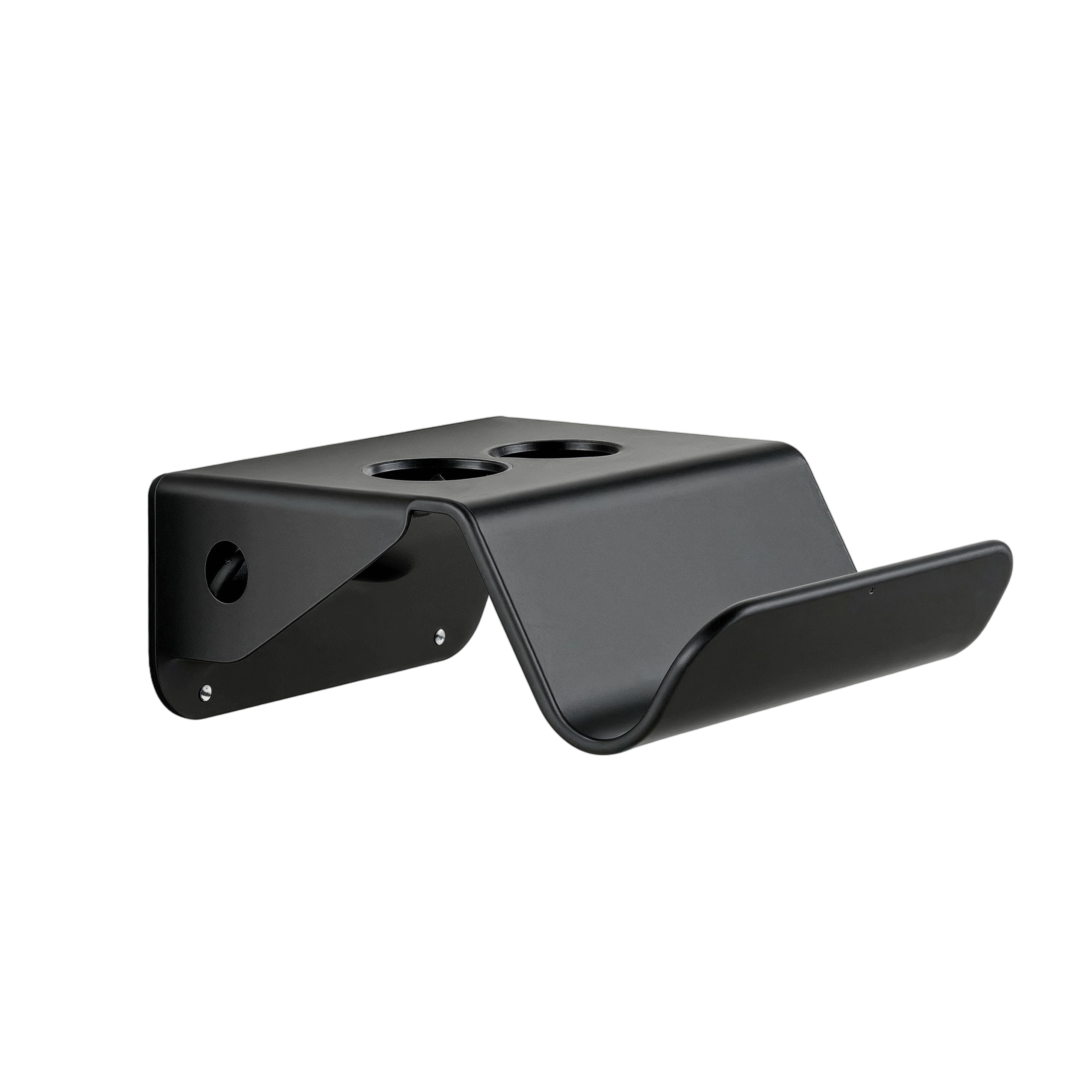 Wall-Mounted Bicycle Rack – Matte Black Metal Vertical Storage Holder with Helmet & Accessory Hooks - View 1