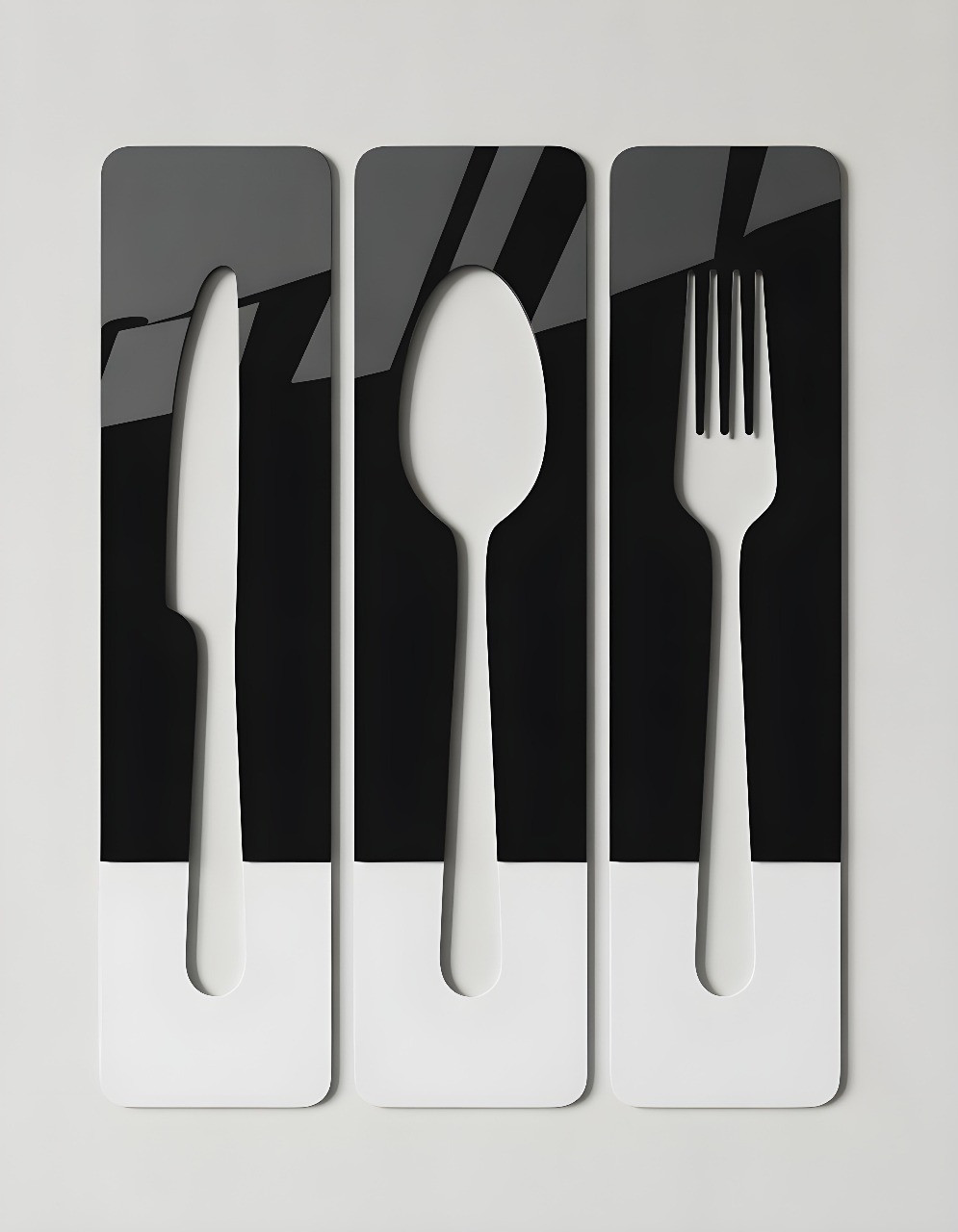 3-Piece Kitchen Wall Art – Knife, Spoon & Fork