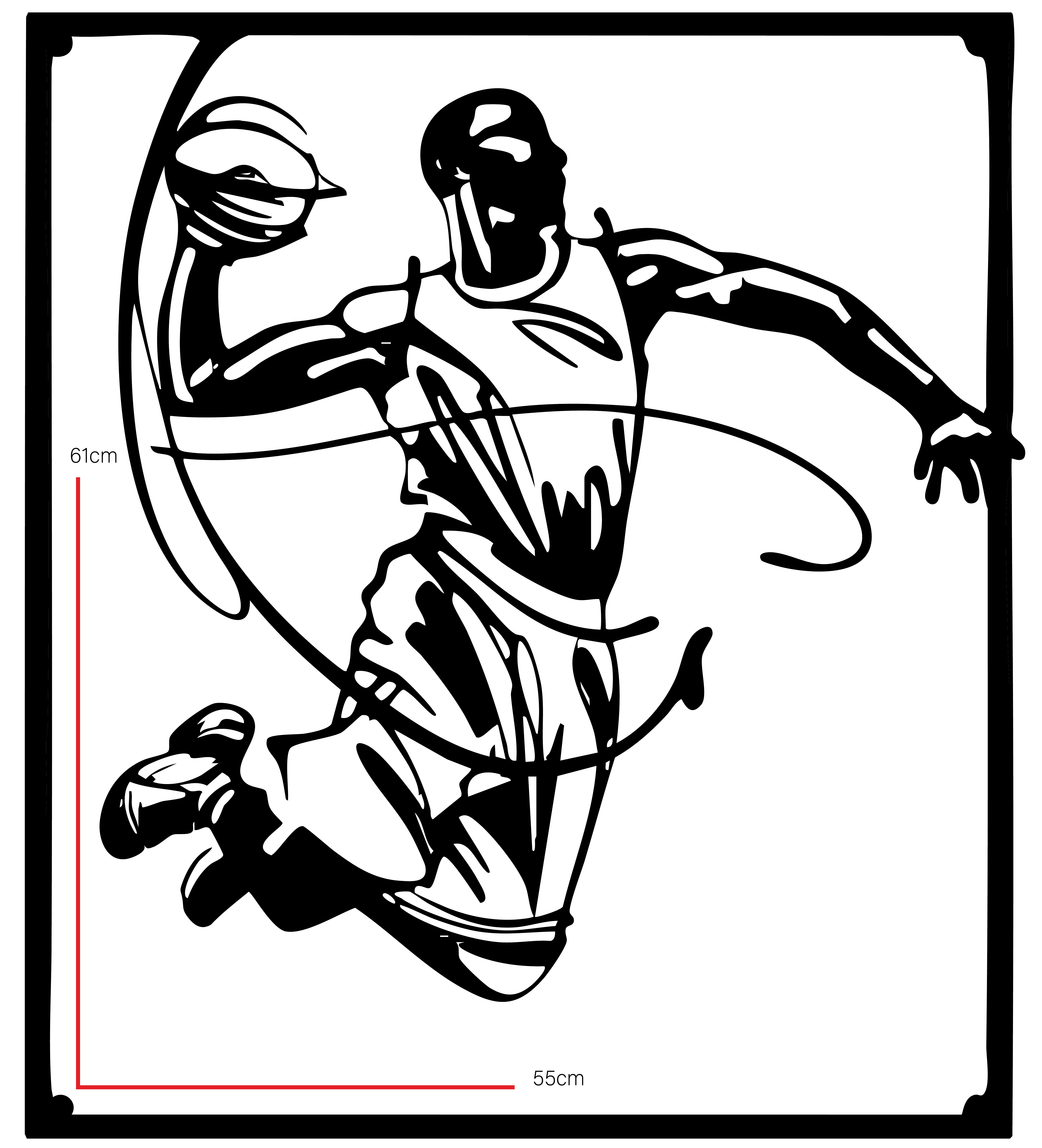 Basketball Player Silhouette Wall Art – Black Frame thumbnail 2