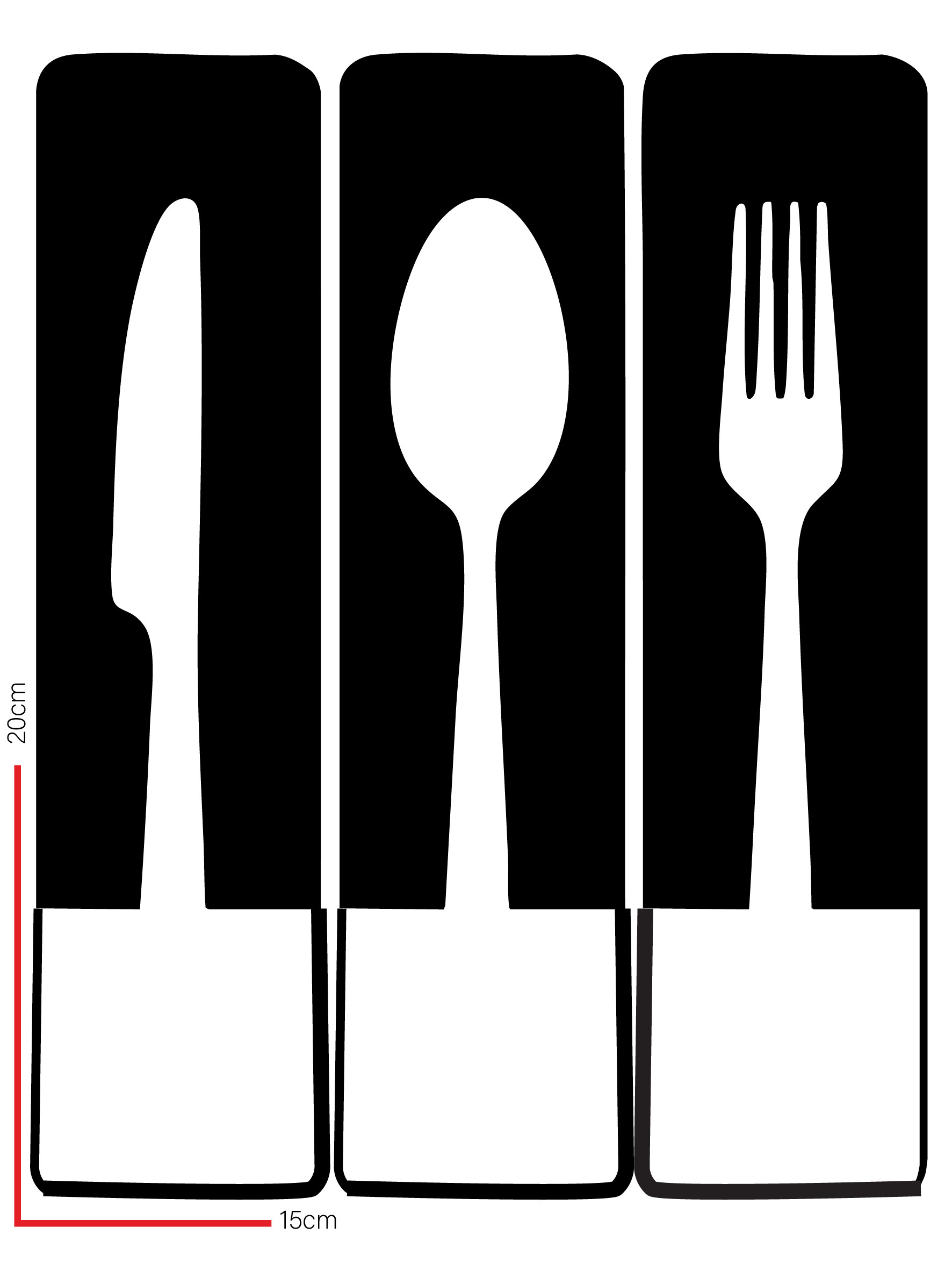 3-Piece Kitchen Wall Art – Knife, Spoon & Fork thumbnail 2