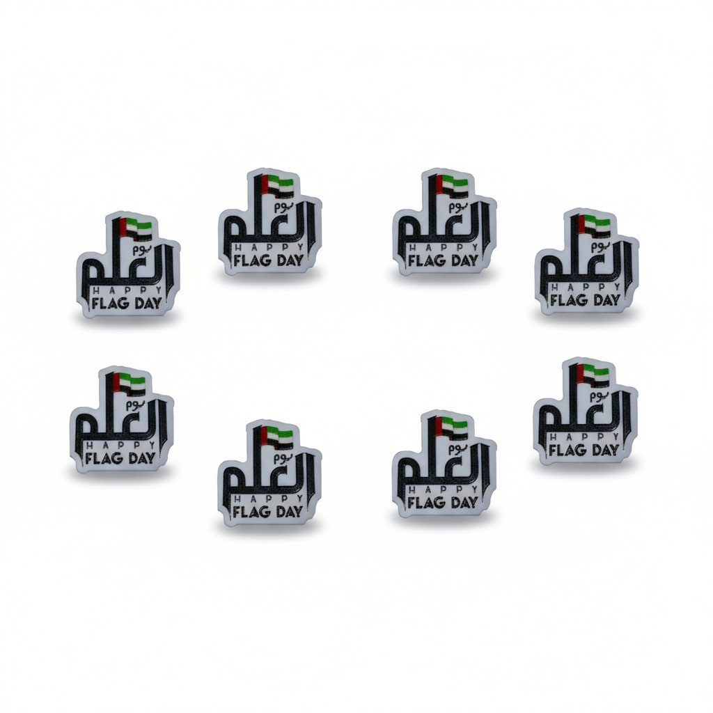 UAE Happy Flag Day Badge – National Pride Label Pin - 8 pieces thumbnail 2